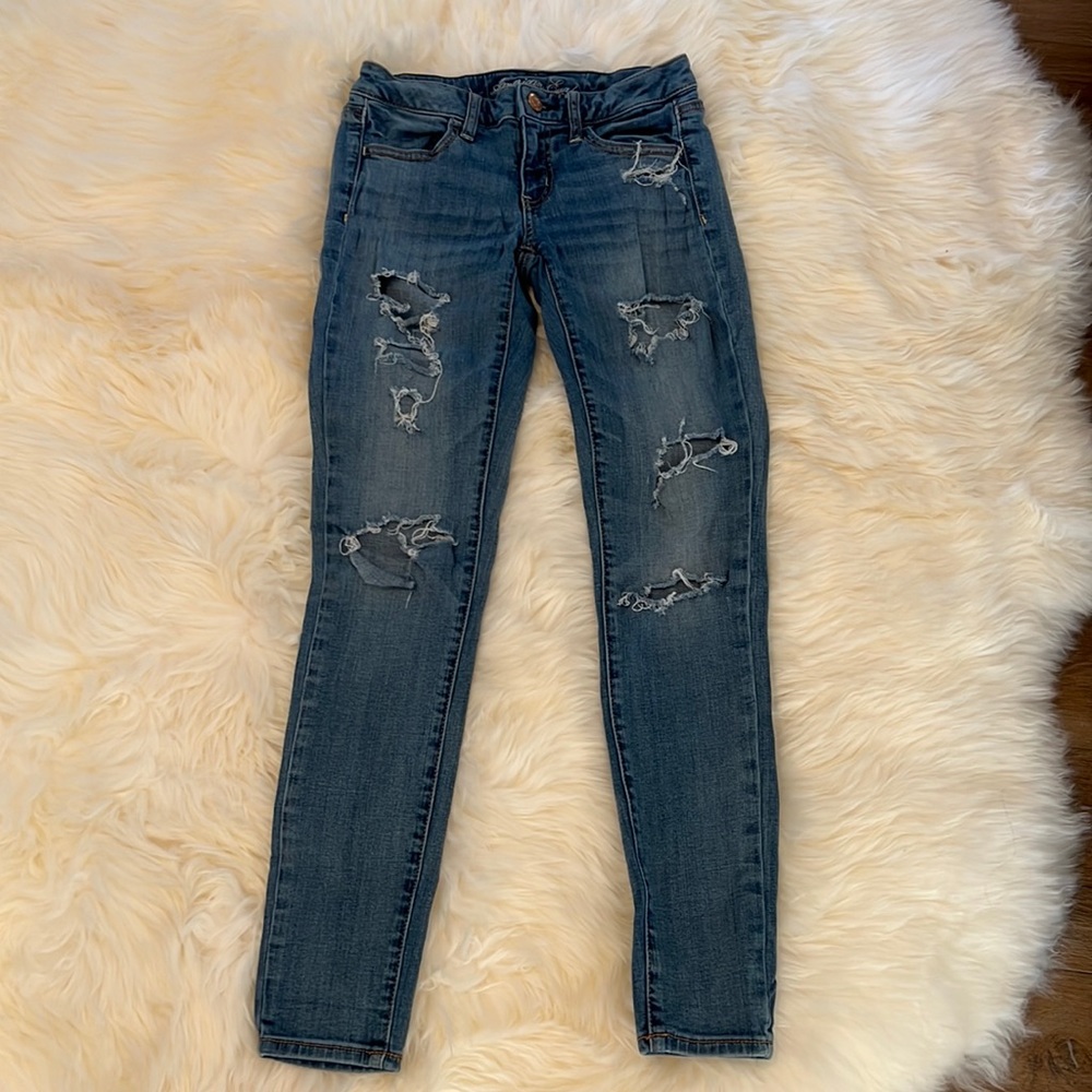 American Eagle blue stretch Jegging jeans size 2 Regular